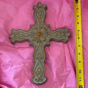 Decorative Gold and Gray Cross